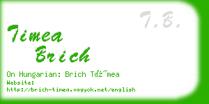 timea brich business card